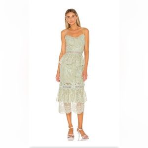 V. Chapman The Dahlia Dress in Sage